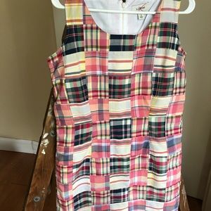 Super-cute madras preppy summer tank dress.
